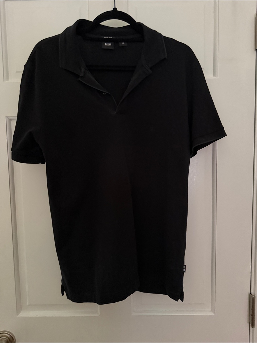 BOSS Men's Black Short-Sleeve Polo